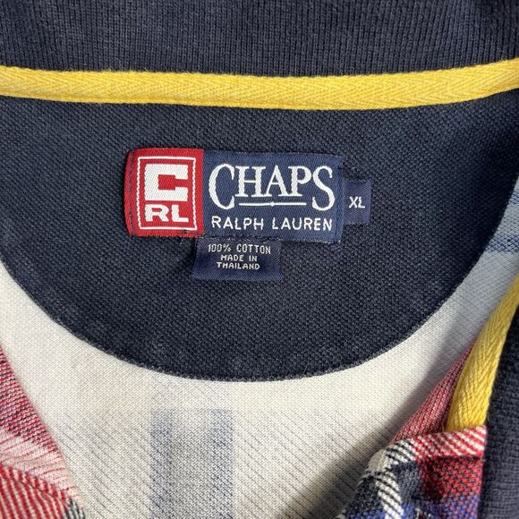Chaos‎ Ralph Lauren Vintage Polo Shirt Colorful Plaid Men’s Size XL - Picture 3 of 6